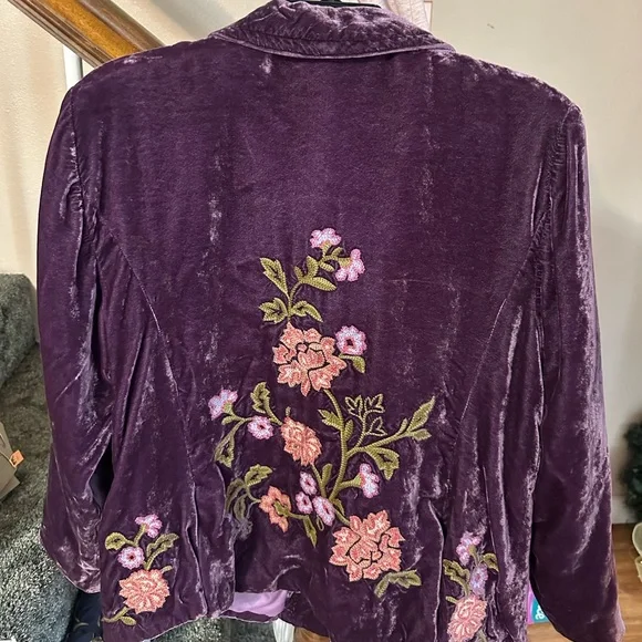 J Jill velvet purple shirt/jacket L - Picture 2 of 5